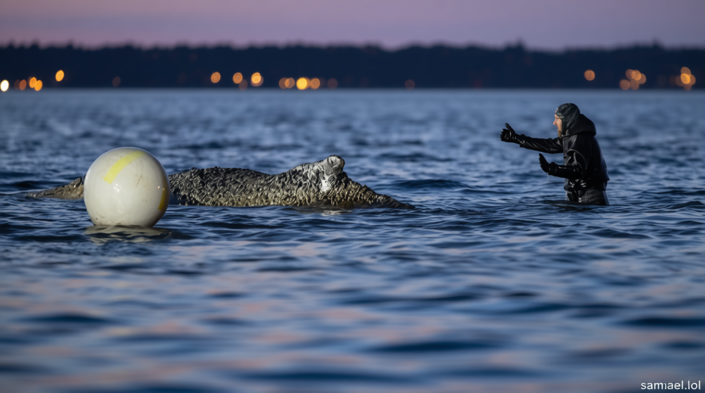 Whale stranded off Germany’s coast gets stuck again