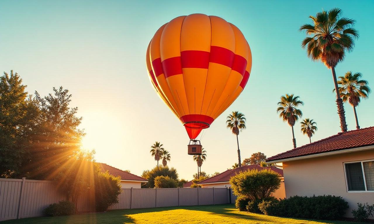 Hot air balloon makes emergency landing in California backyard