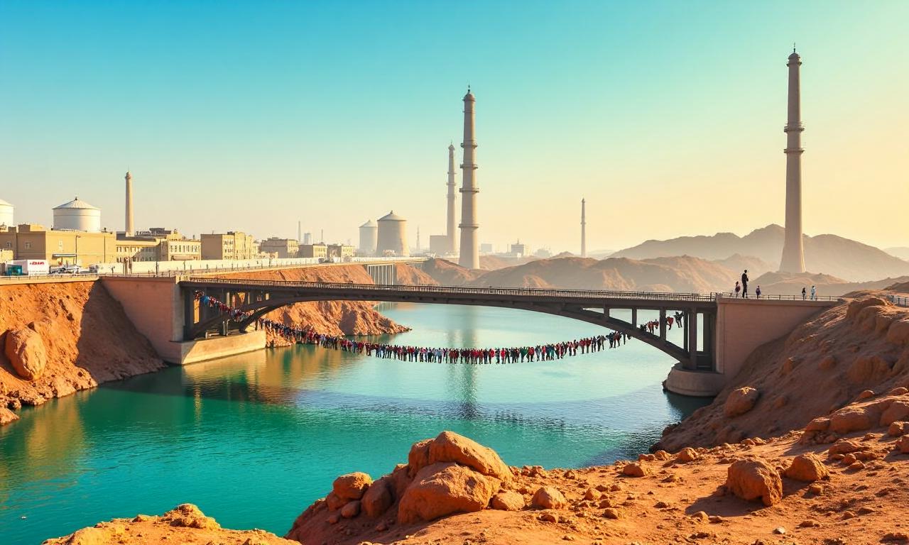 Iranians form human chains at bridges and power plants