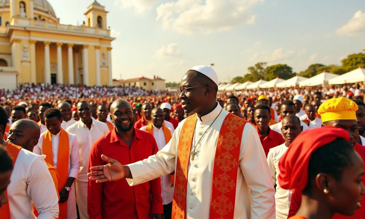 Thousands celebrate open-air Mass with Pope Leo in Cameroon – in pictures