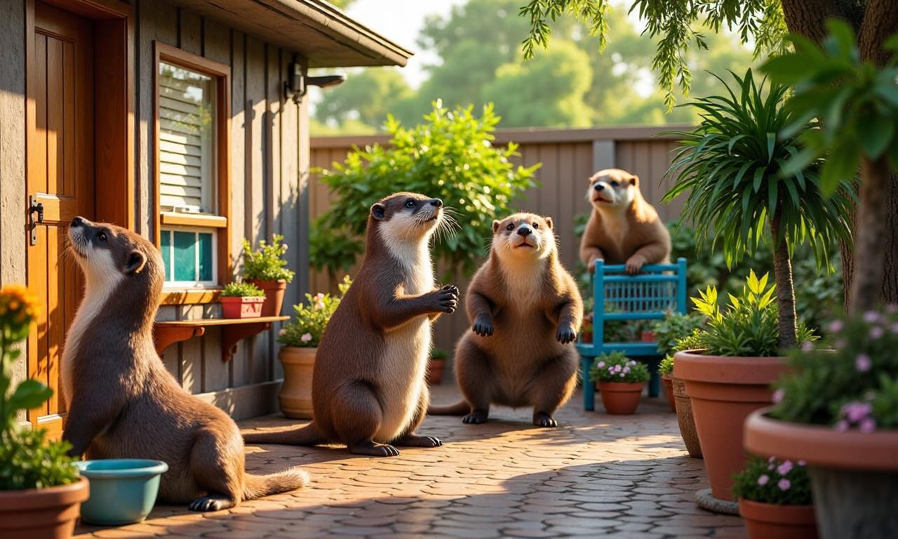 Otter mayhem after ‘challenging beast’ sneaks into garden centre