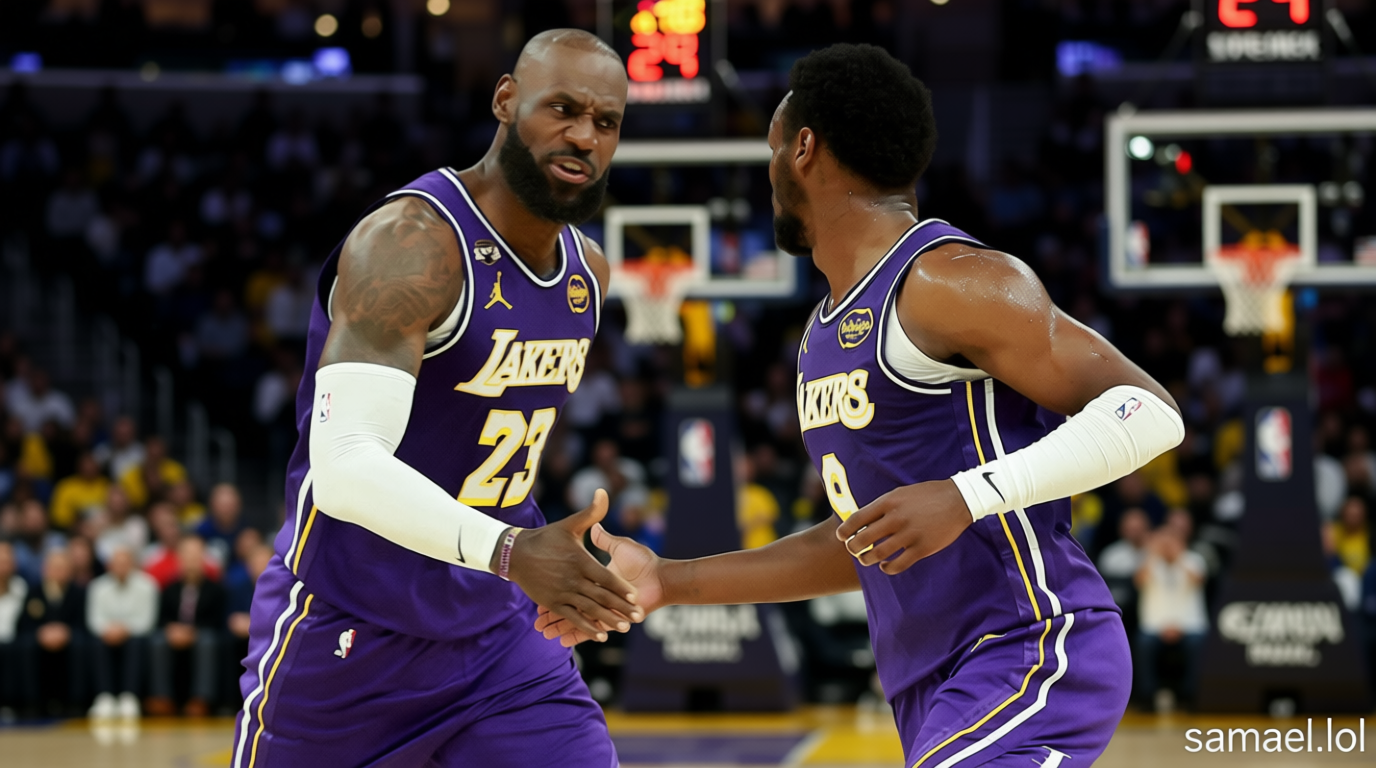 Bronny James sets up father LeBron in Lakers win