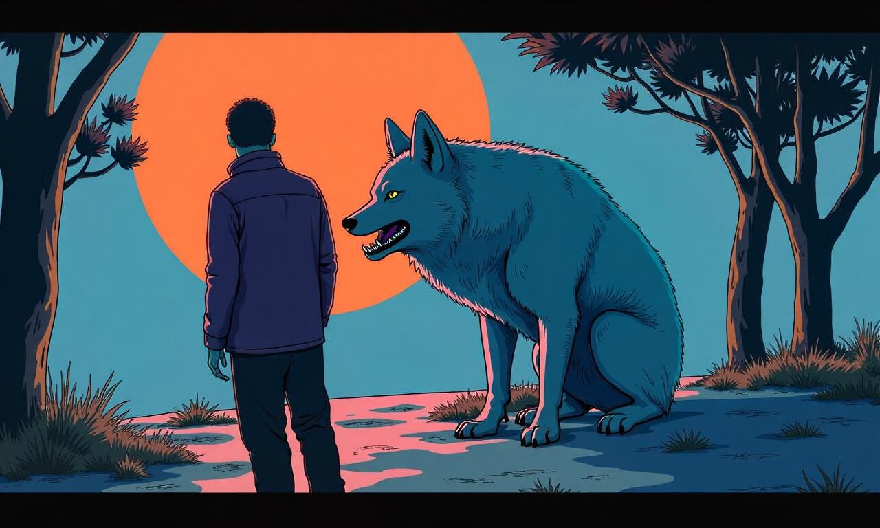 How did a wolf become a fugitive in South Korea?