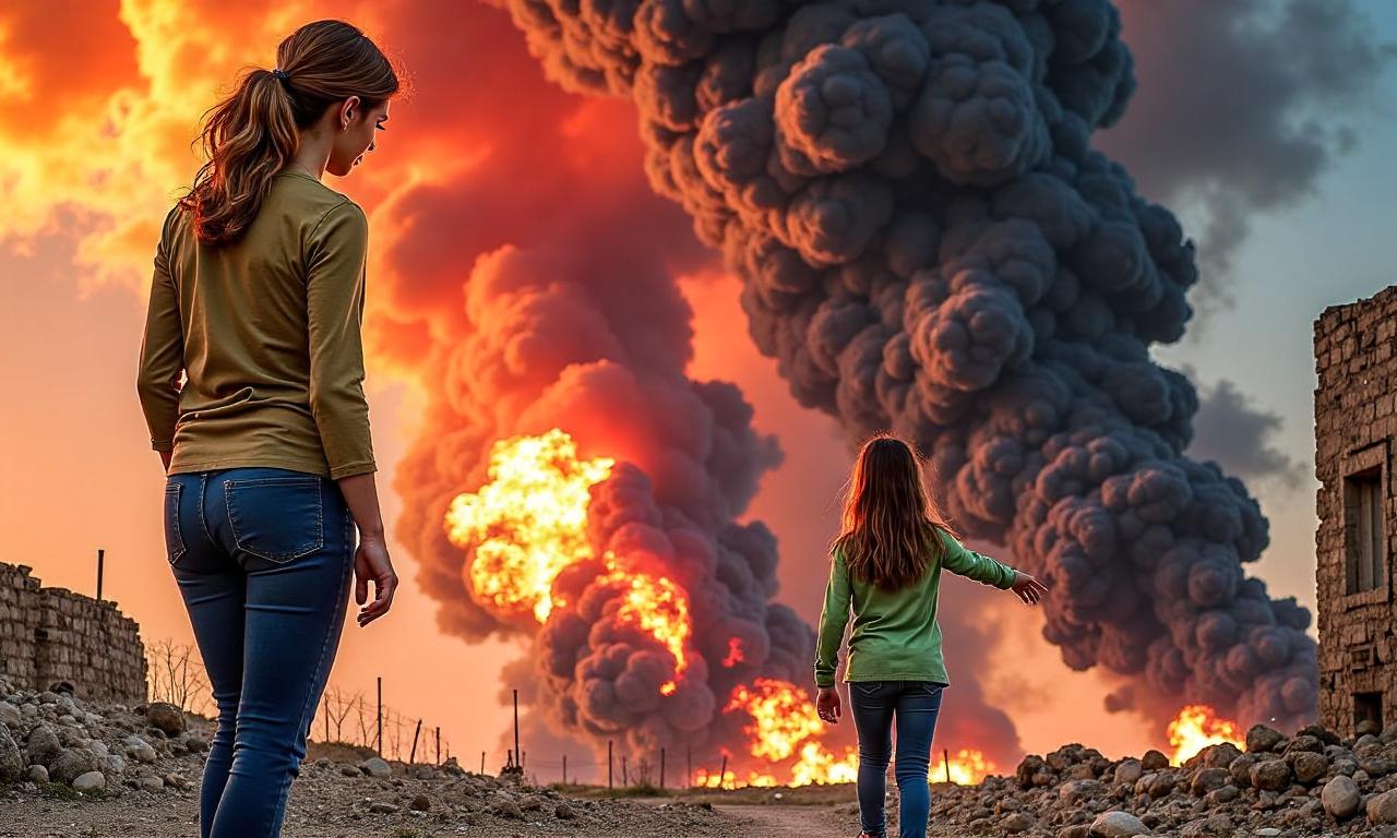 Mum of twins who says home was bombed in Lebanon speaks to BBC