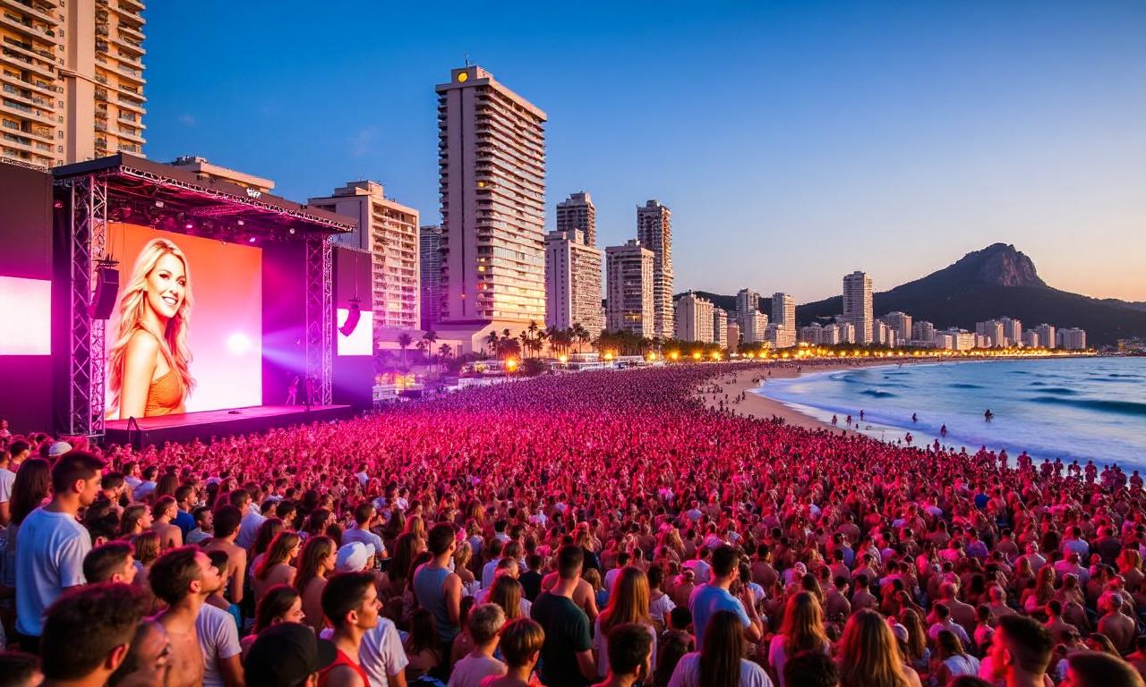 Huge crowd attends free Shakira Copacabana beach concert