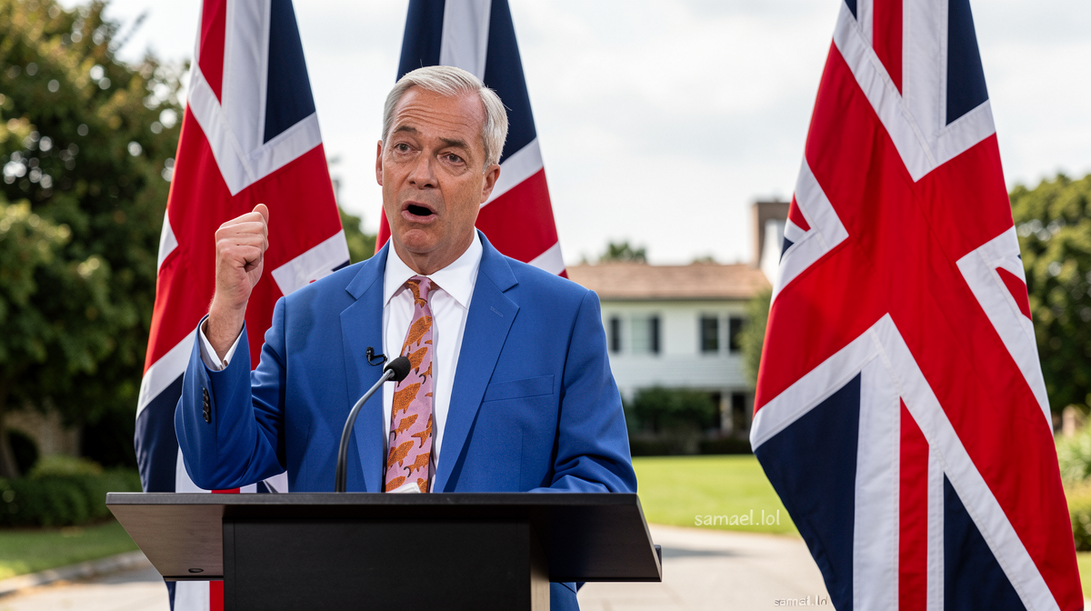 Let me think through this translation carefully:

1. “Chris Mason” – This is a proper name, so it stays the same in Estonian.

2. “Farage” – Also a proper name (Nigel Farage), stays the same.

3. “attempts to seize back” – In Estonian, this could be “püüab tagasi võtta” or “püüab endale tagasi haarata”. “Tagasi võtma” (to take back) is more natural and concise.

4. “the agenda” – In