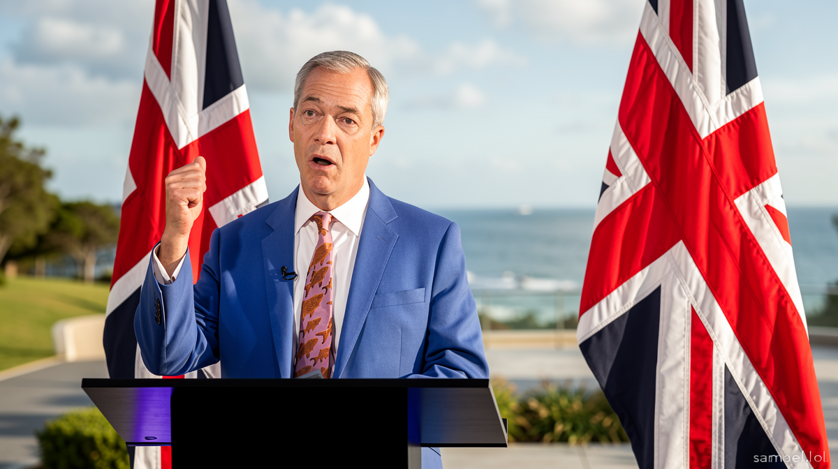 Let me think through this translation carefully.

Original title: “Chris Mason: Farage attempts to seize back the agenda after finance row”

Breaking it down:
– “Chris Mason:” – This is a person’s name (likely the author), so it stays the same
– “Farage” – Nigel Farage, a well-known British politician, name stays the same
– “attempts to seize back” – “mēģina atgūt” or “cenšas atņemt atpakaļ” or “mēģina atgūt kontroli