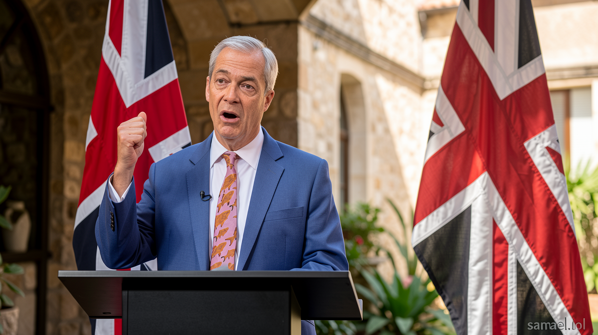 Let me analyze this article title for translation and localization into Russian:

Original: “Chris Mason: Farage attempts to seize back the agenda after finance row”

Breaking down the components:
1. “Chris Mason” – Author name, typically kept as is or transliterated
2. “Farage” – Nigel Farage, British politician, kept as is
3. “attempts to seize back the agenda” – tries to regain control of the narrative/discussion
4. “after finance row” – following a financial dispute/conflict

Translation considerations:
– “seize back the