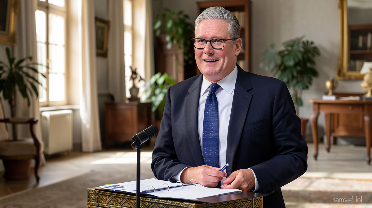 Let me analyze this title for Icelandic localization: Original: “Starmer says it’s the ‘end of my political journey’ at his final Prime Minister’s Questions” Key components to translate: 1. “Starmer” – Keep as proper name (Keir Starmer) 2. “says” – “segir” 3. “it’s the ‘end of my political journey'” – “það sé ‘endir pólitísks ferðalagsins'” 4. “at his final” – “við síðasta” 5.